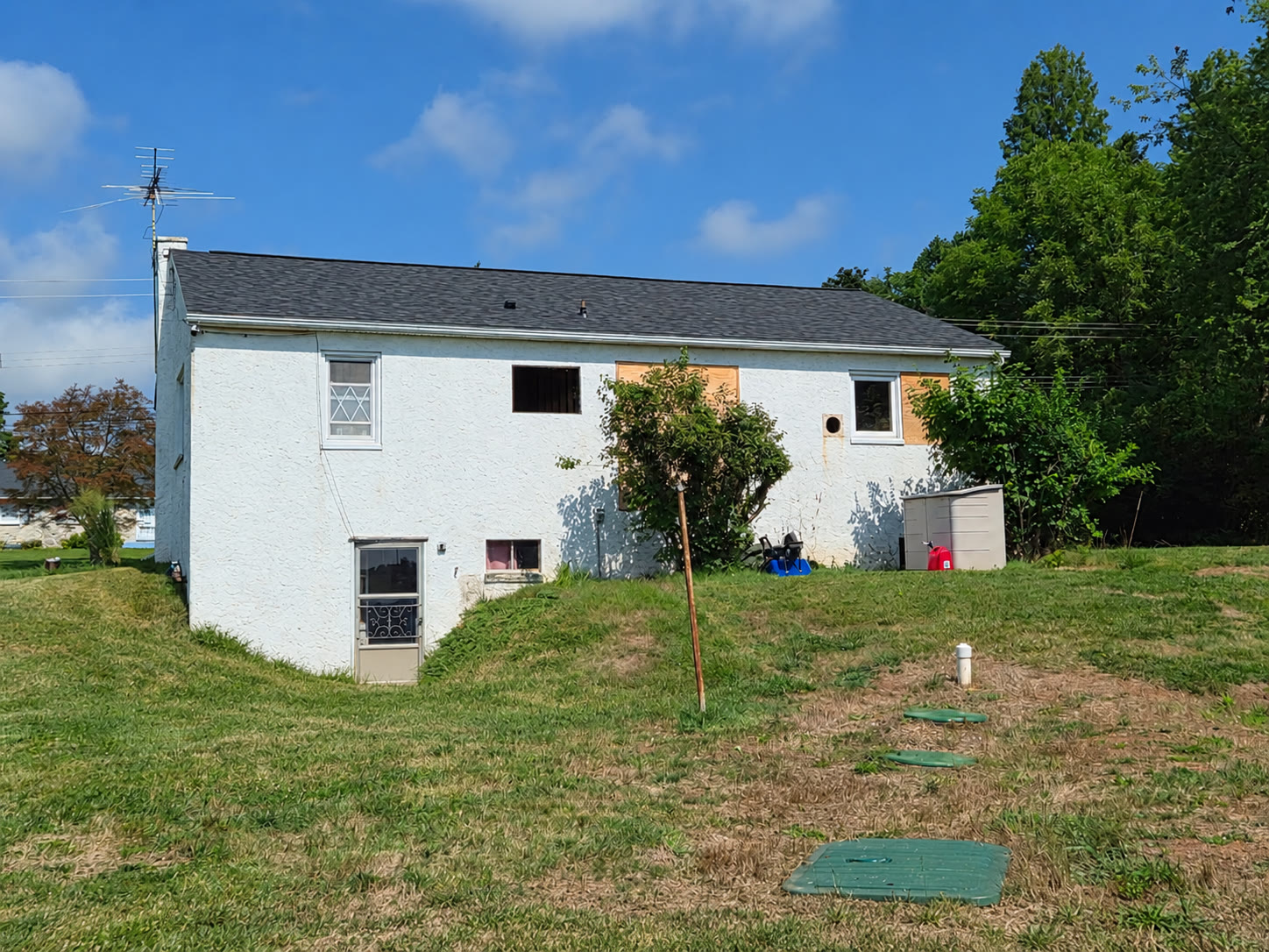 Rear exterior before remodeling