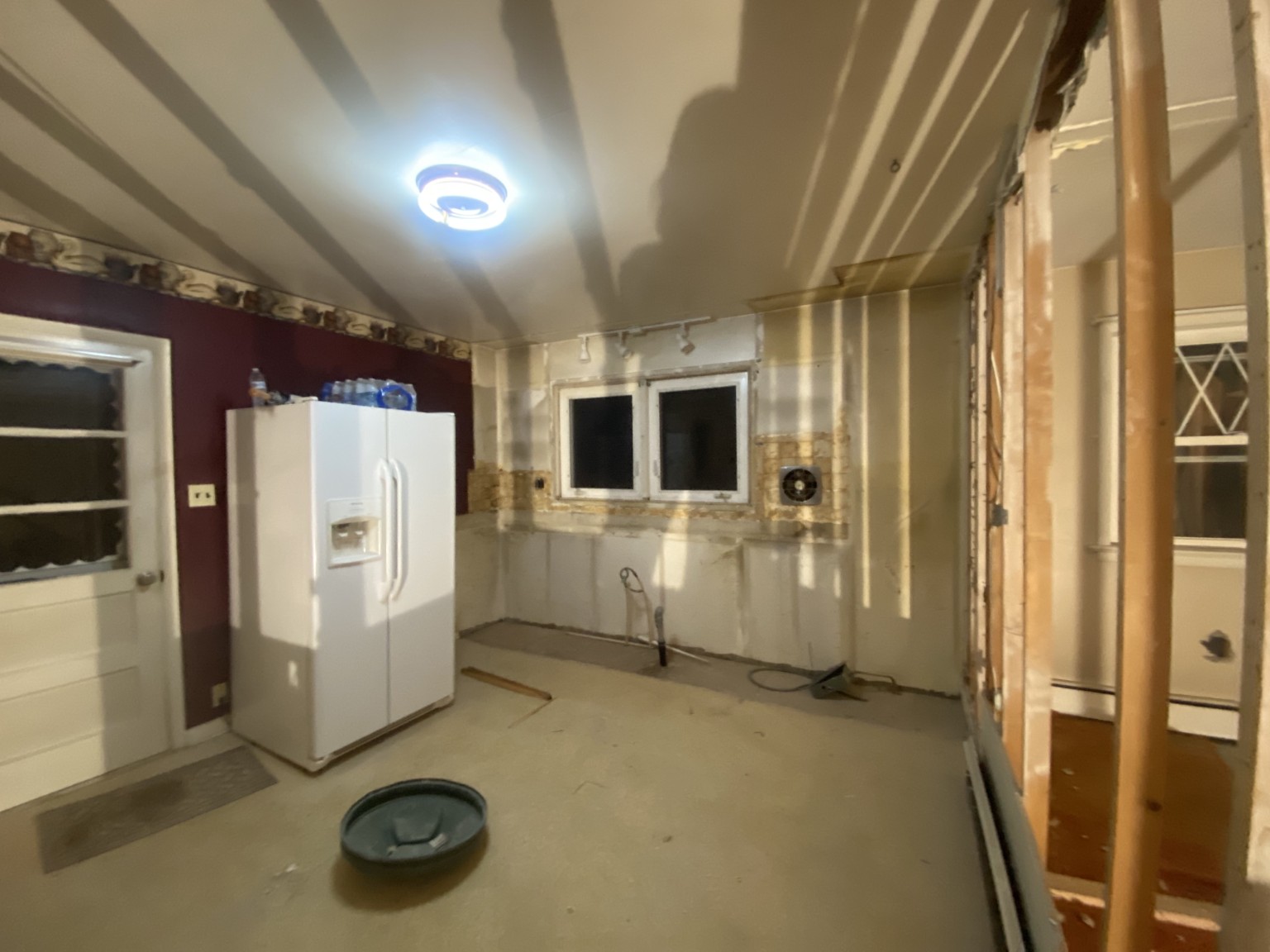 Kitchen during renovation before the completed design